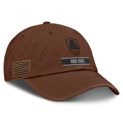 Ohio State Buckeyes Nike 2026 Military Appreciation Club Adjustable Hat - Brown