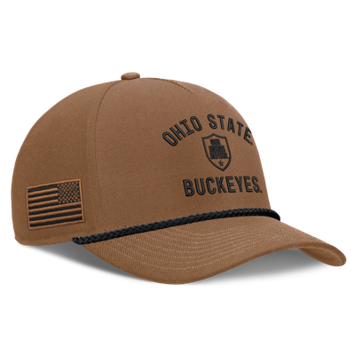 Ohio State Buckeyes Nike 2026 Military Appreciation Rope Rise Adjustable Hat - Brown