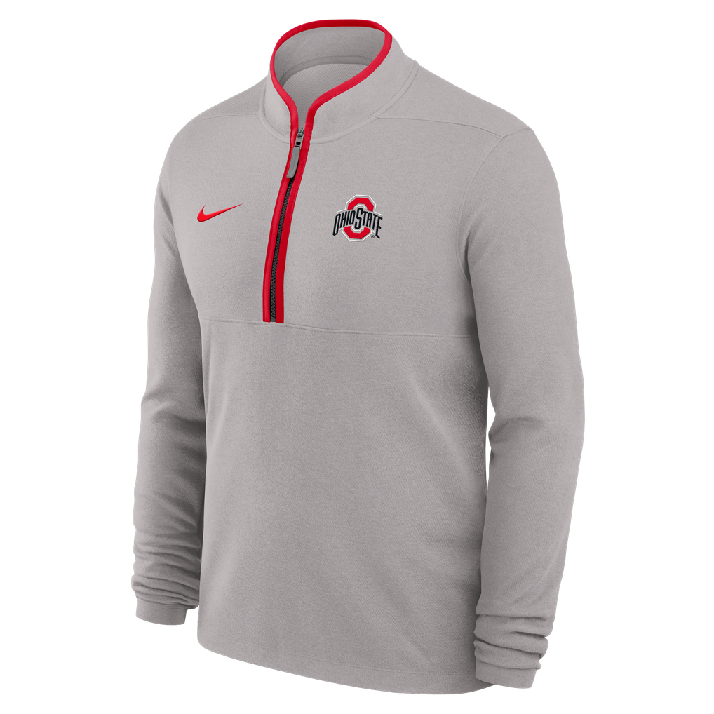  Ohio State Buckeyes Nike Courtside Victory Dri-FIT Half-Zip Pullover - Gray
