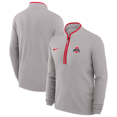  Ohio State Buckeyes Nike Courtside Victory Dri-FIT Half-Zip Pullover - Gray
