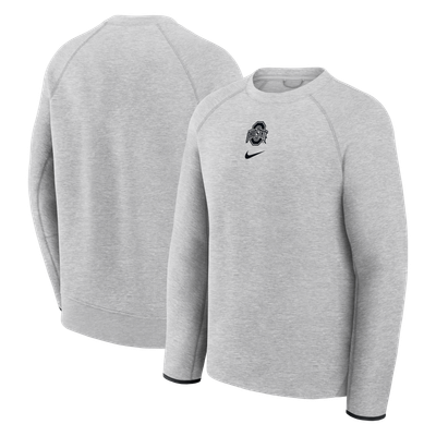  Ohio State Buckeyes Nike Tech Fleece Raglan Sweatshirt - Gray