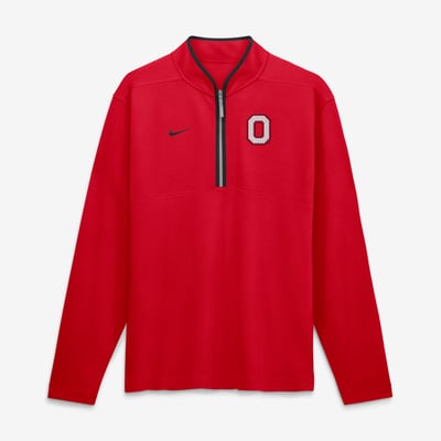  Ohio State Buckeyes Nike Courtside Victory Dri-FIT Half-Zip Pullover - Scarlet