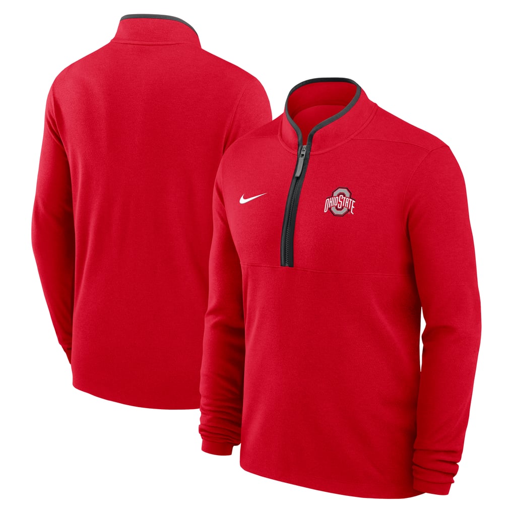 Ohio State Buckeyes Nike Courtside Victory Dri-FIT Half-Zip Pullover - Scarlet
