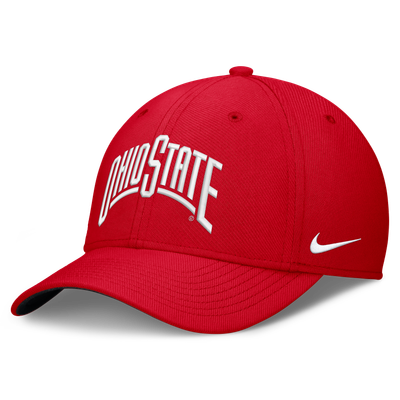  Ohio State Buckeyes Nike Primetime Team Rise Dri-FIT Flex Hat - Scarlet