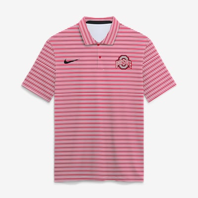  Ohio State Buckeyes Nike Primetime Vapor Striped Dri-FIT Polo - Scarlet