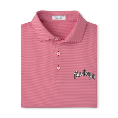  Ohio State Buckeyes Peter Millar Jubilee Performance Jersey Polo - Scarlet