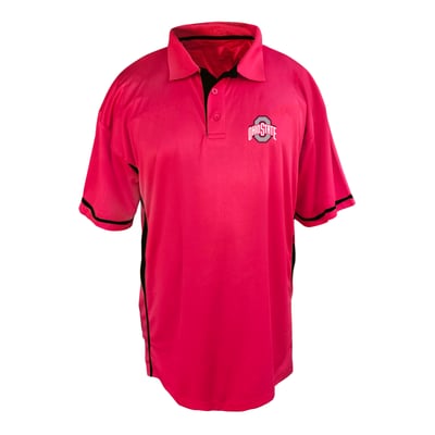 Ohio State Buckeyes Profile Big & Tall Color Block Panel Polo Men's - Scarlet