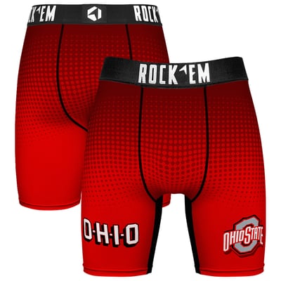 Ohio State Buckeyes Rock Em Slogan Boxer Briefs - Scarlet
