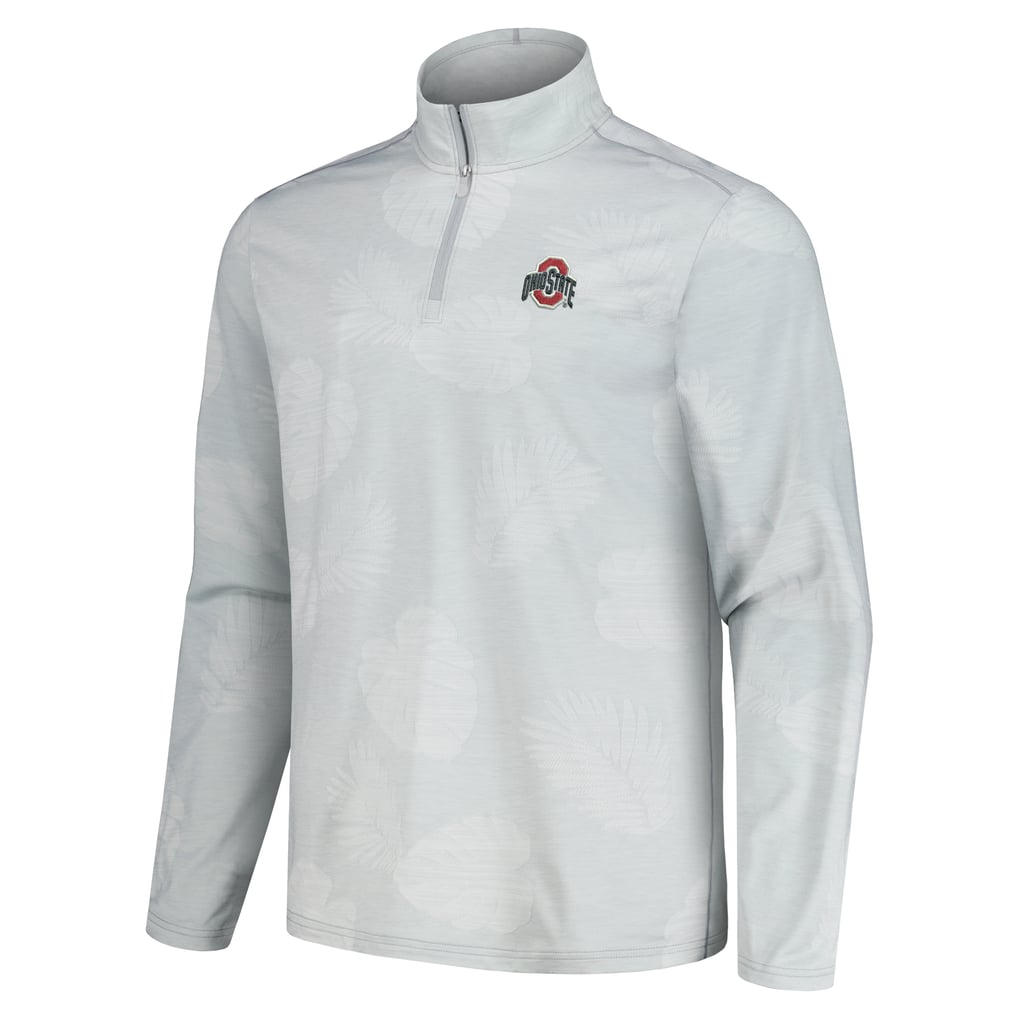 Ohio State Buckeyes Tommy Bahama Delray Frond IslandZone Half-Zip Jacket - Gray