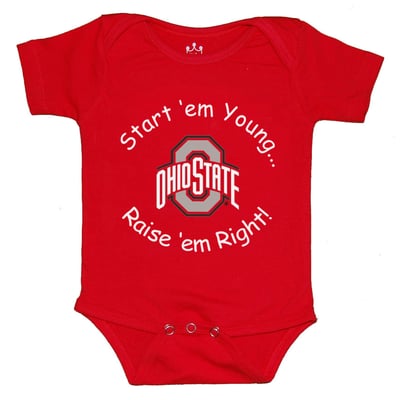 Ohio State Buckeyes Little King Newborn & Infant Start 'Em Young Bodysuit - Scarlet