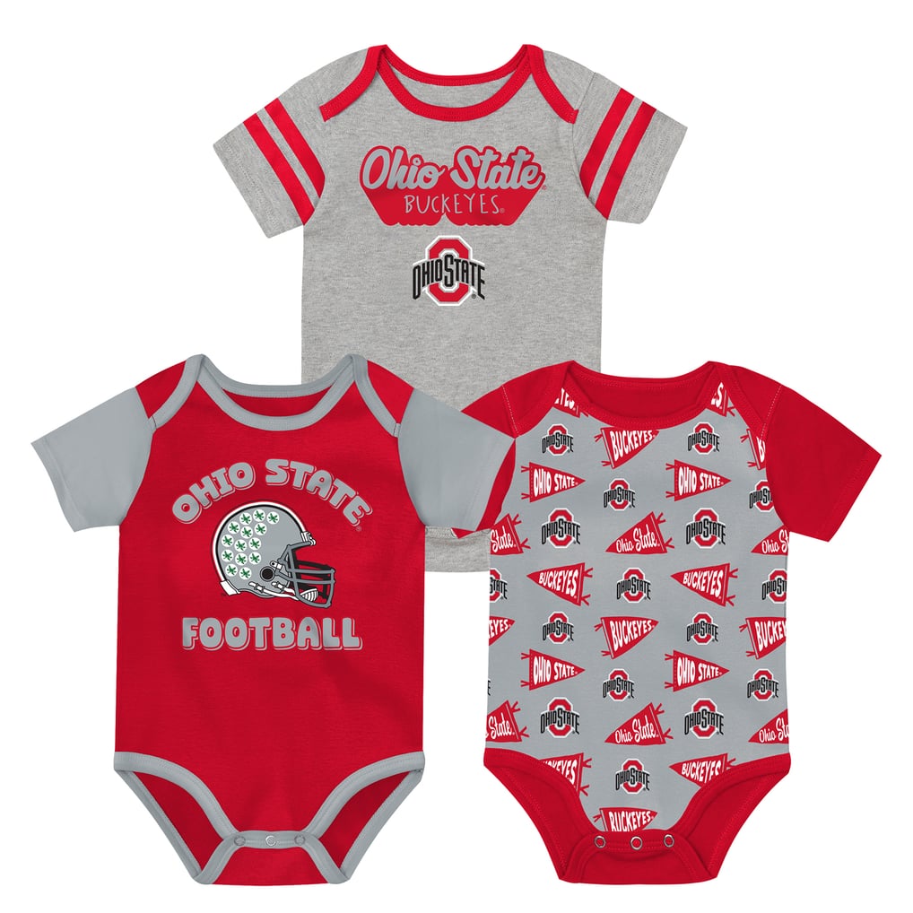  Ohio State Buckeyes Outerstuff Newborn Star Player Three-Piece Bodysuit Set - Red