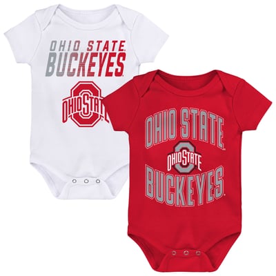  Ohio State Buckeyes Outerstuff Newborn Snuggle Blitz Two-Piece Bodysuit Set - Scarlet