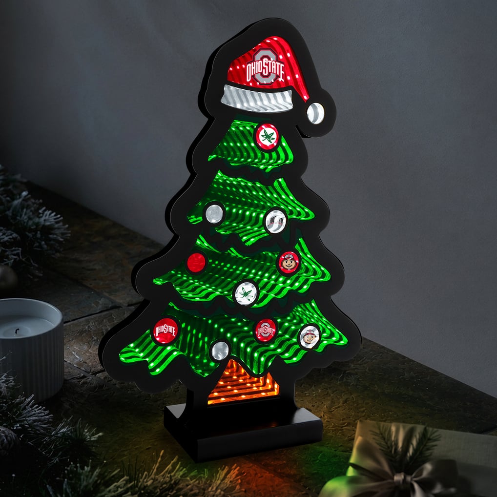 Ohio State Buckeyes 12" Christmas Tree LED Infinity Light