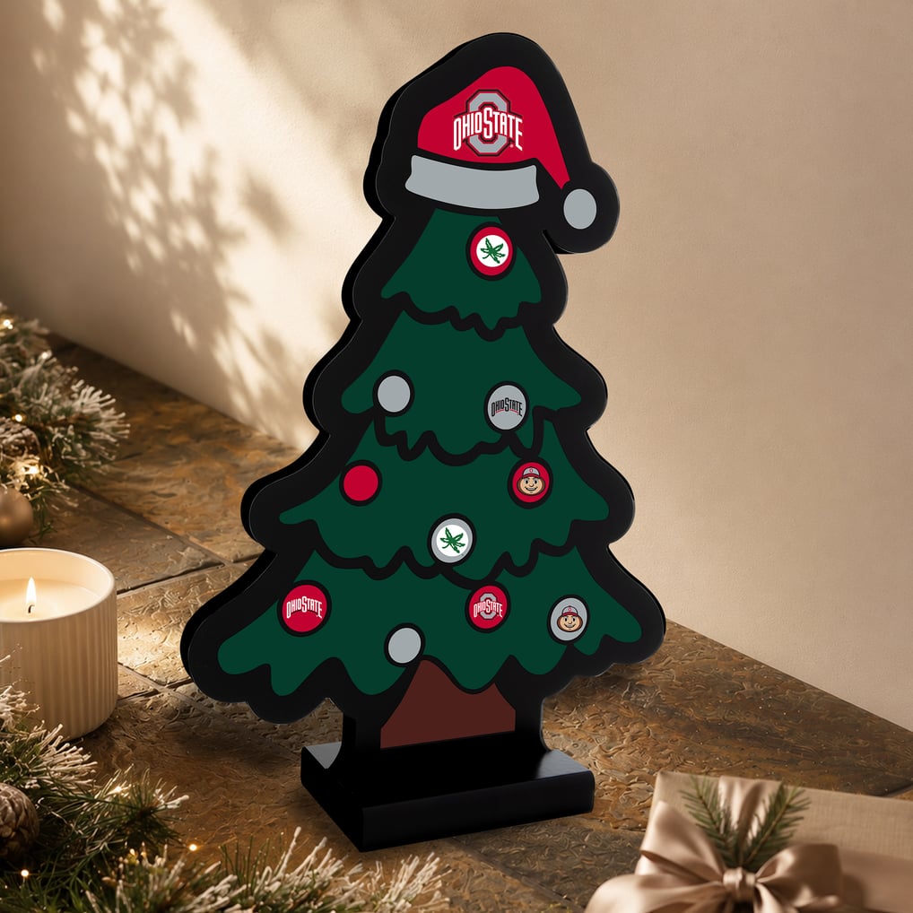 Ohio State Buckeyes 12" Christmas Tree LED Infinity Light