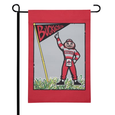 Ohio State Buckeyes 12" x 18" Mascot Double-Sided Garden Flag