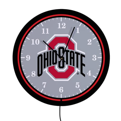 Ohio State Buckeyes 18" Lighted Round LED Wall Clock