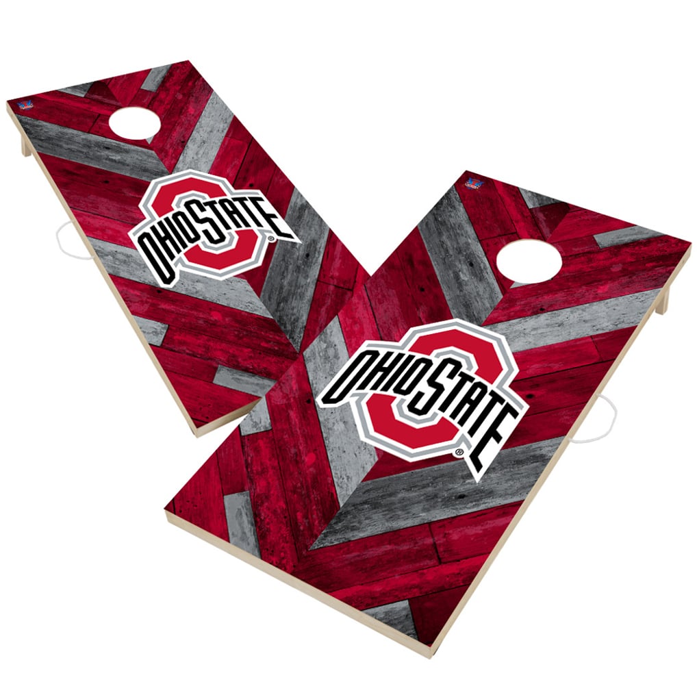Ohio State Buckeyes 2' x 4' Herringbone Design Cornhole Set