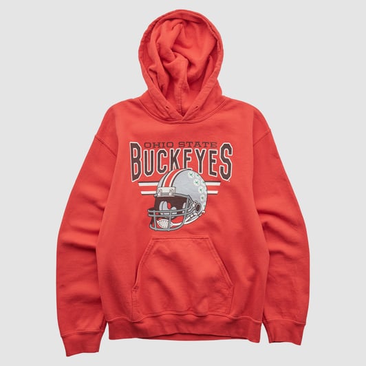 Ohio State Buckeyes 2000s Hooded Pullover Sweatshirt - Red - S by Fanatics Real Vintage