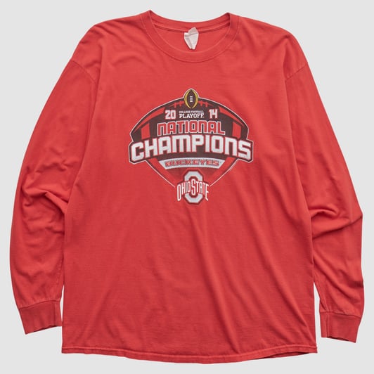 Ohio State Buckeyes 2014 Long Sleeve T-shirt - Red - M by Fanatics Real Vintage