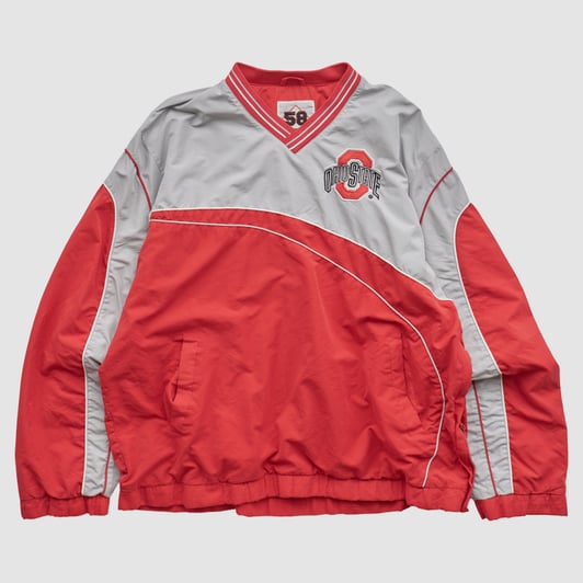 Ohio State Buckeyes 58 Sports 2000s Pullover Jacket - Red - M by Fanatics Real Vintage
