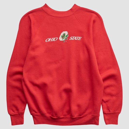 Ohio State Buckeyes 80s Pullover Sweatshirt - Red - S by Fanatics Real Vintage