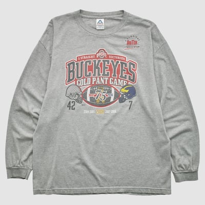 Ohio State Buckeyes Alstyle 2008 Long Sleeve T-shirt - Heather Gray - XL by Fanatics Real Vintage
