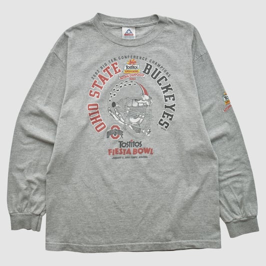 Ohio State Buckeyes Alstyle Apparel 2002 Long Sleeve T-shirt - Heather Gray - M by Fanatics Real Vintage
