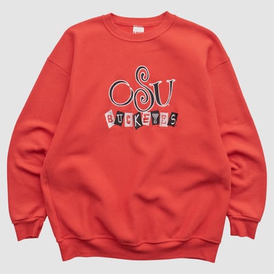 Ohio State Buckeyes B-Wear Sportswear 90s Pullover Sweatshirt - Red - L by Fanatics Real Vintage