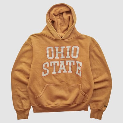 Ohio State Buckeyes Bike 90s Hooded Pullover Sweatshirt - Orange - XXS by Fanatics Real Vintage