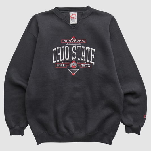 Ohio State Buckeyes CADRE 2000s Pullover Sweatshirt - Black - M by Fanatics Real Vintage