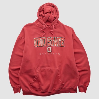 Ohio State Buckeyes CADRE 2010s Hooded Pullover Sweatshirt - Red - L by Fanatics Real Vintage