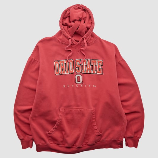 Ohio State Buckeyes CADRE 2010s Hooded Pullover Sweatshirt - Red - L by Fanatics Real Vintage