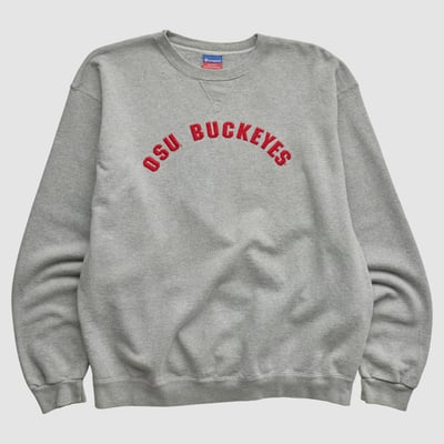 Ohio State Buckeyes Champion 2000s Pullover Sweatshirt - Charcoal - S by Fanatics Real Vintage