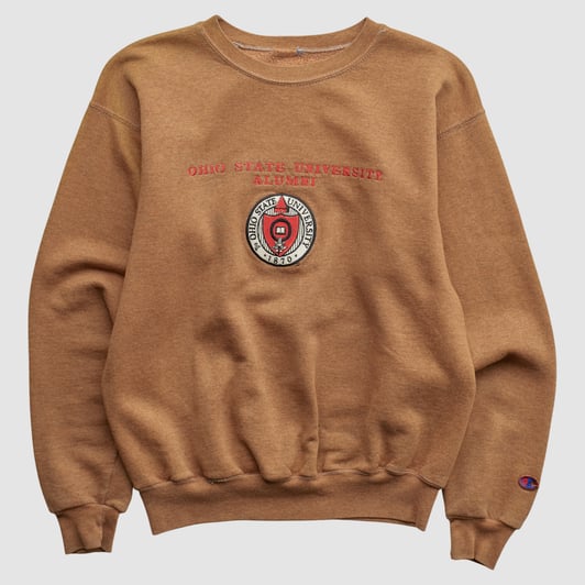 Ohio State Buckeyes Champion 2000s Pullover Sweatshirt - Clay - XS by Fanatics Real Vintage