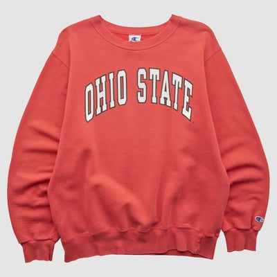 Ohio State Buckeyes Champion 2000s Pullover Sweatshirt - Red - M by Fanatics Real Vintage