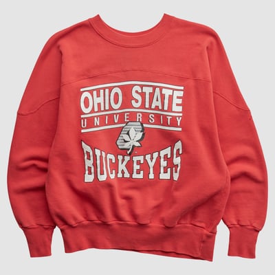 Ohio State Buckeyes Champion 90s Pullover Sweatshirt - Red - S by Fanatics Real Vintage