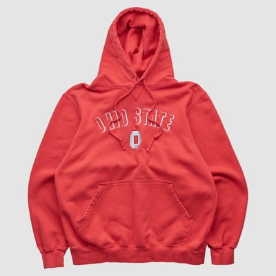 Ohio State Buckeyes Champs 2010s Hooded Pullover Sweatshirt - Red - S by Fanatics Real Vintage