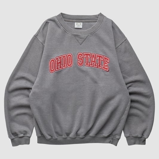 Ohio State Buckeyes Cotton Exchange 2010s Pullover Sweatshirt - Heather Gray - S by Fanatics Real Vintage
