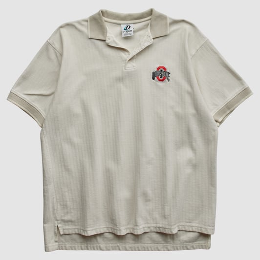 Ohio State Buckeyes Dynasty 2000s Polo - Beige - XL by Fanatics Real Vintage