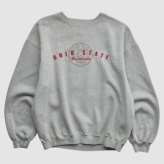 Ohio State Buckeyes Gear For Sports 2000s Pullover Sweatshirt - Heather Gray - M by Fanatics Real Vintage