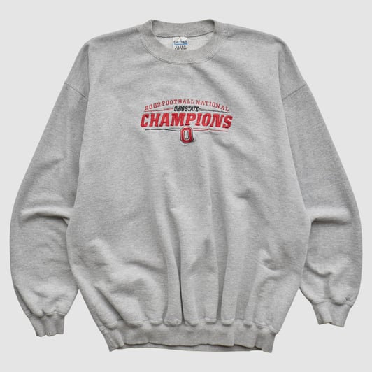 Ohio State Buckeyes Gildan 2002 Pullover Sweatshirt - Heather Gray - M by Fanatics Real Vintage