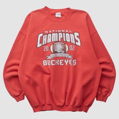 Ohio State Buckeyes Gildan 2002 Pullover Sweatshirt - Red - L by Fanatics Real Vintage