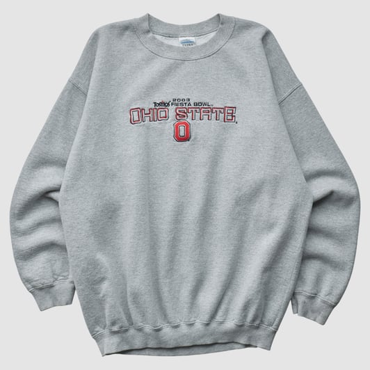 Ohio State Buckeyes Gildan 2003 Pullover Sweatshirt - Heather Gray - M by Fanatics Real Vintage