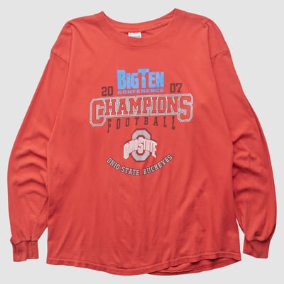 Ohio State Buckeyes Gildan 2007 Long Sleeve T-shirt - Red - M by Fanatics Real Vintage