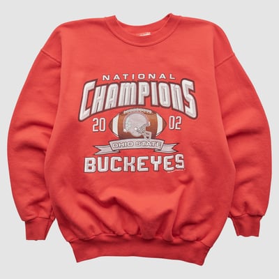 Ohio State Buckeyes Hanes 2002 Pullover Sweatshirt - Red - S by Fanatics Real Vintage