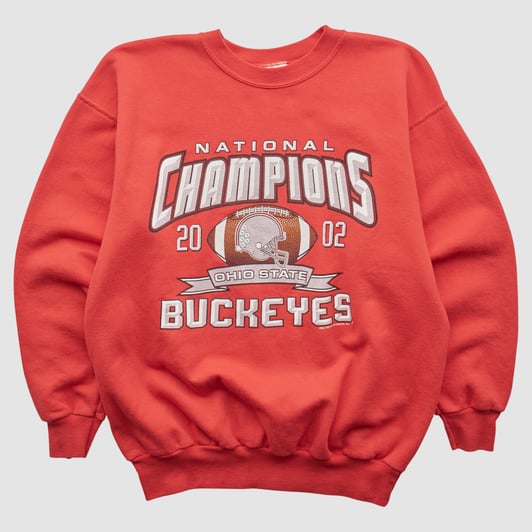 Ohio State Buckeyes Hanes 2002 Pullover Sweatshirt - Red - S by Fanatics Real Vintage