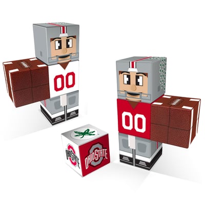Ohio State Buckeyes Home & Away Magnetic Fidget Building Cubes Combo Set