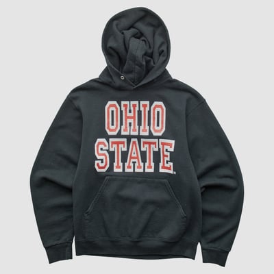 Ohio State Buckeyes Jerzees 2000s Hooded Pullover Sweatshirt - Black - XXS by Fanatics Real Vintage