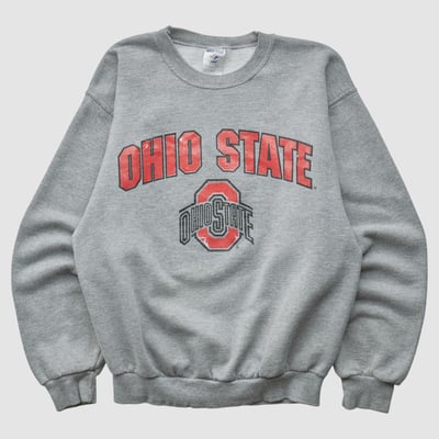 Ohio State Buckeyes Jerzees 2000s Pullover Sweatshirt - Gray - XS by Fanatics Real Vintage