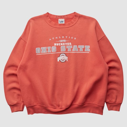 Ohio State Buckeyes Lee Apparel 2000s Pullover Sweatshirt - Red - L by Fanatics Real Vintage